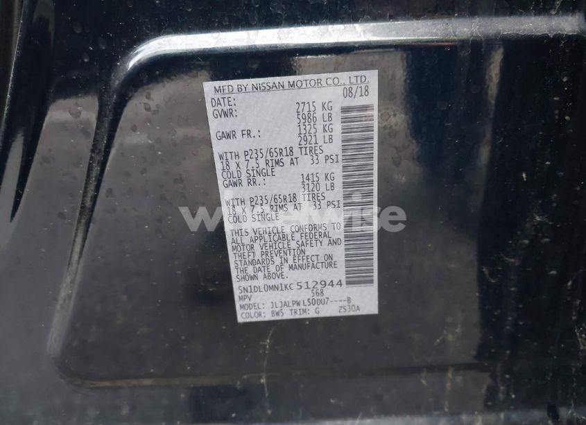 Photo 9 of 2019 Infiniti Qx60 PURE (VIN 5N1DL0MN1KC512944)