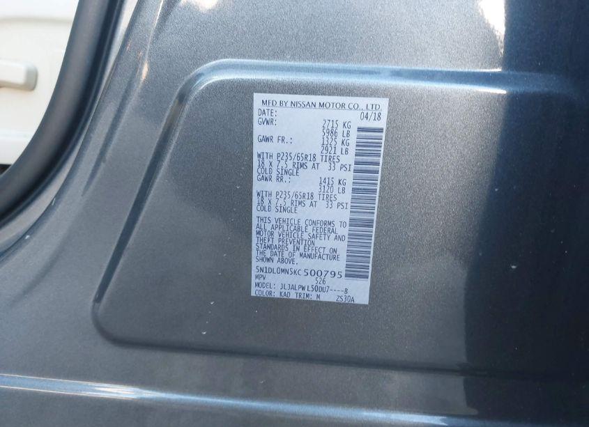 Photo 9 of 2019 Infiniti Qx60 PURE (VIN 5N1DL0MN5KC500795)