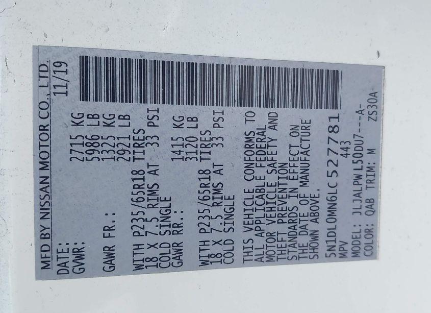 Photo 9 of 2020 Infiniti Qx60 PURE (VIN 5N1DL0MN6LC527781)