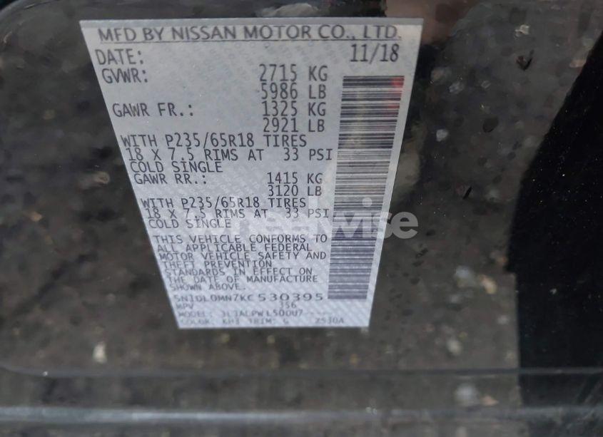 Photo 9 of 2019 Infiniti Qx60 PURE (VIN 5N1DL0MN7KC530395)