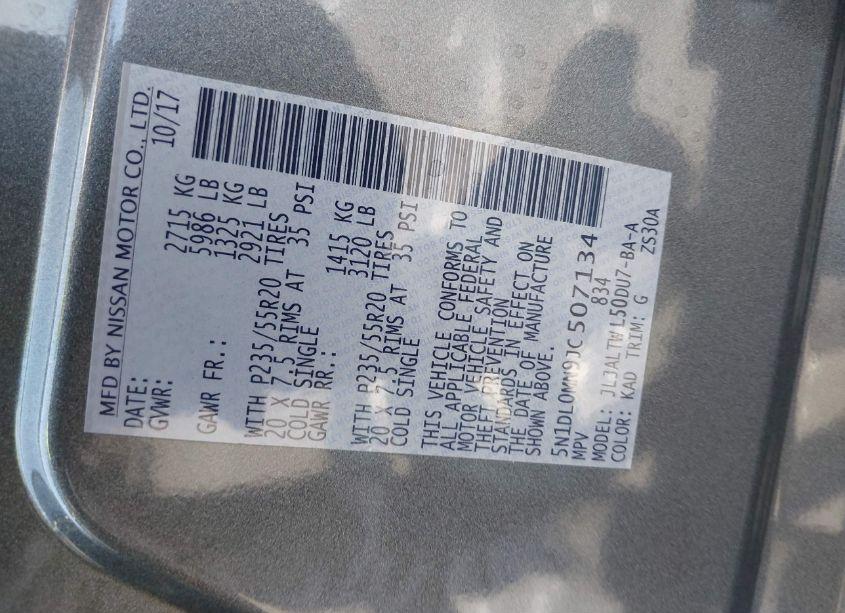 Photo 9 of 2018 Infiniti Qx60 (VIN 5N1DL0MN9JC507134)