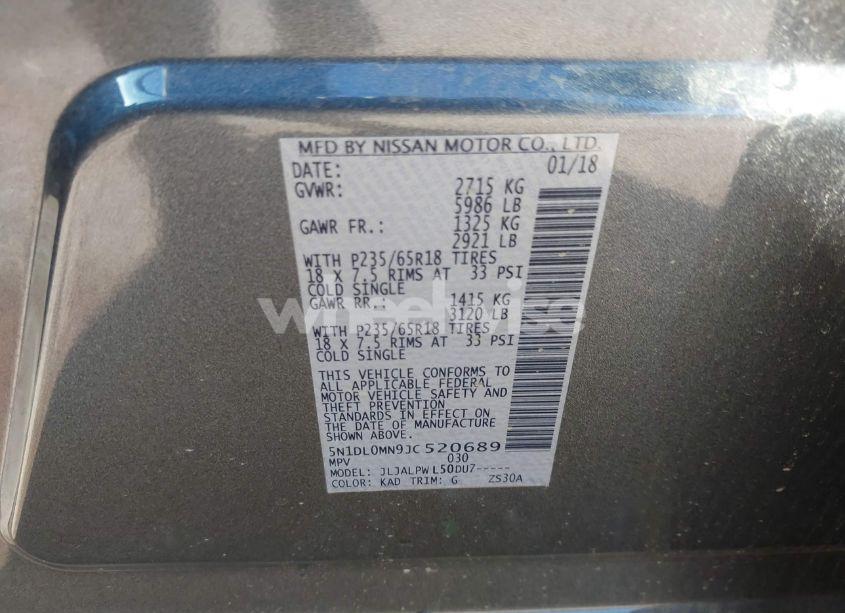 Photo 9 of 2018 Infiniti Qx60 (VIN 5N1DL0MN9JC520689)