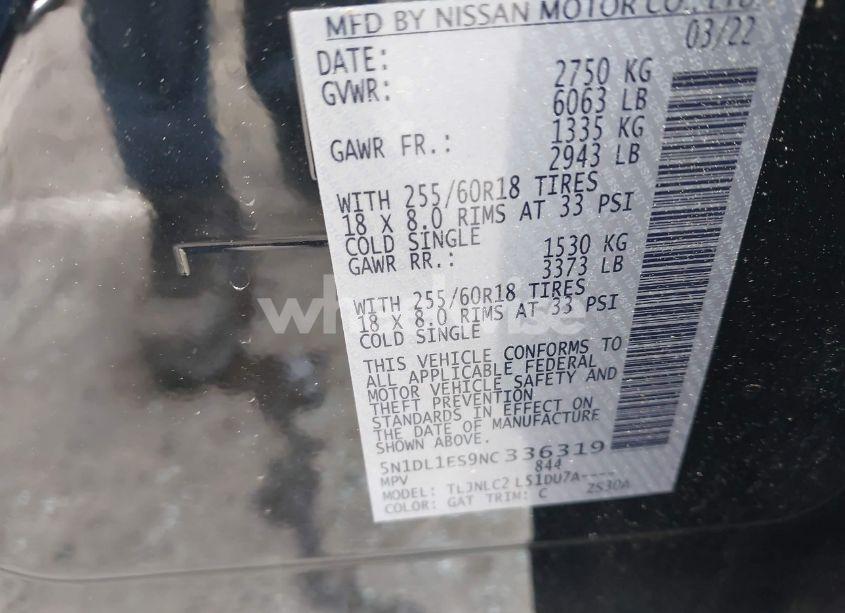 Photo 9 of 2022 Infiniti Qx60 PURE AWD (VIN 5N1DL1ES9NC336319)