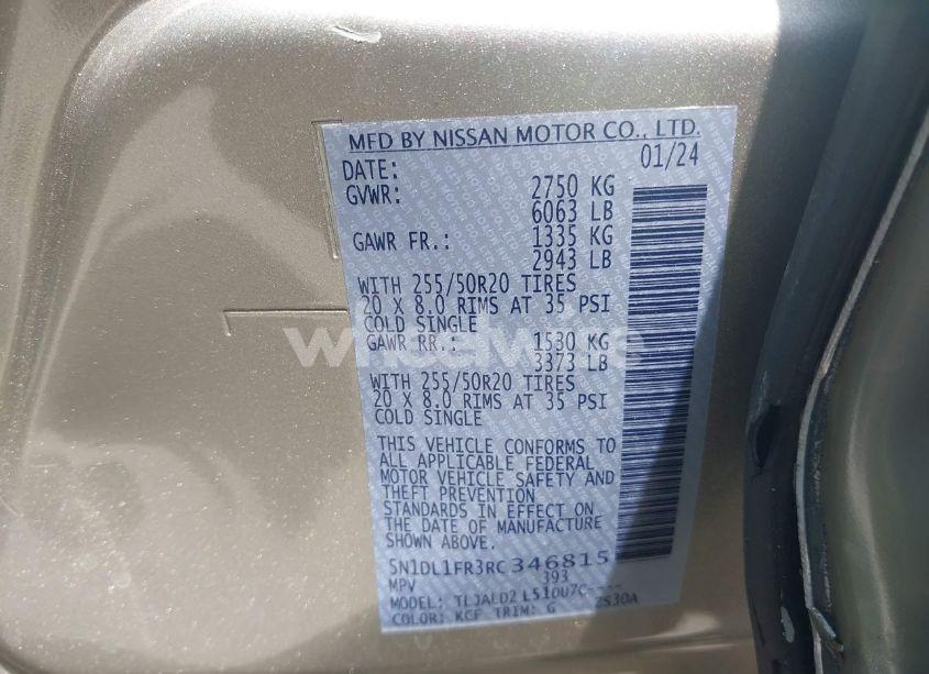 Photo 9 of 2024 Infiniti Qx60 LUXE (VIN 5N1DL1FR3RC346815)