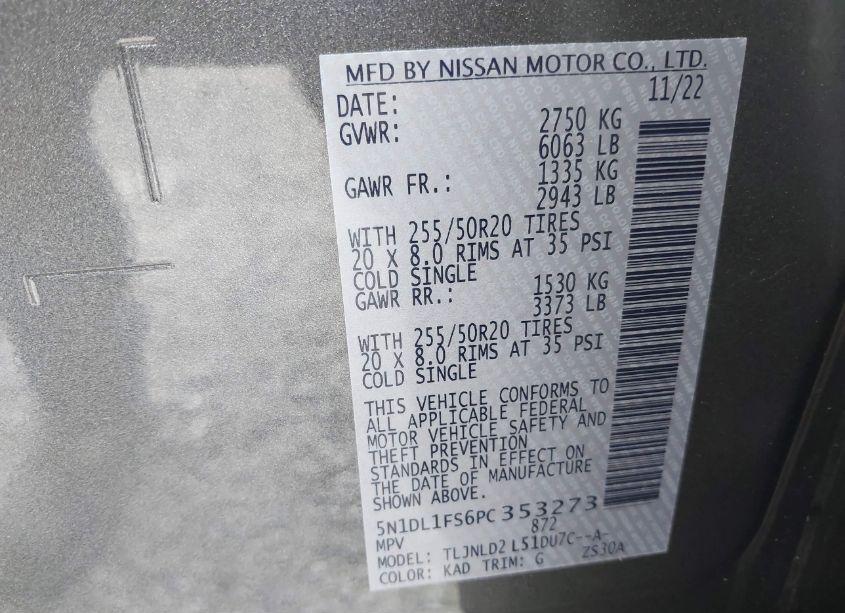 Photo 9 of 2023 Infiniti Qx60 LUXE AWD (VIN 5N1DL1FS6PC353273)