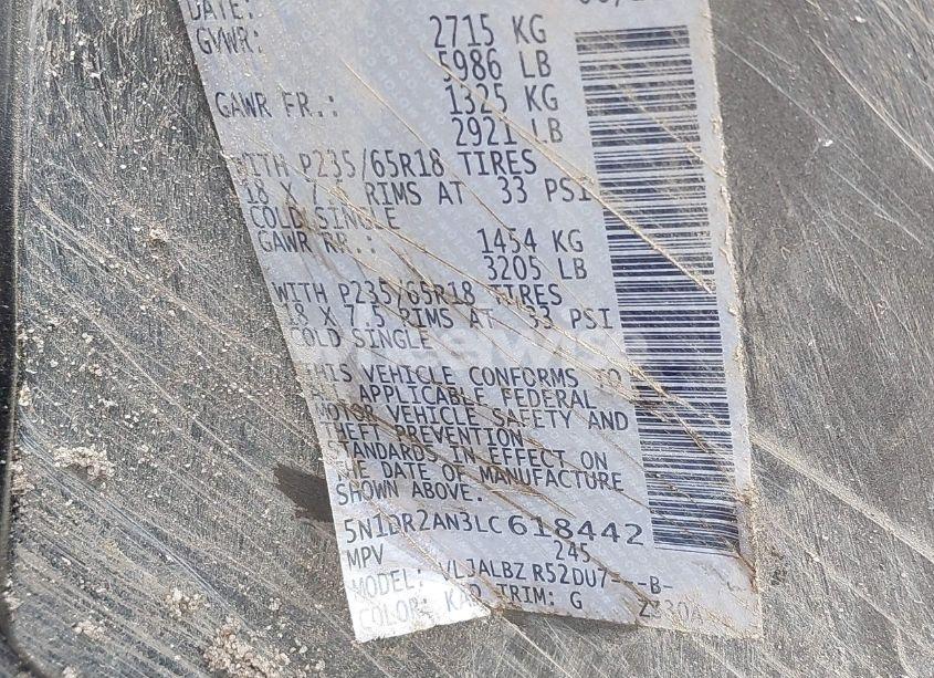 Photo 9 of 2020 Nissan Pathfinder S 2WD (VIN 5N1DR2AN3LC618442)