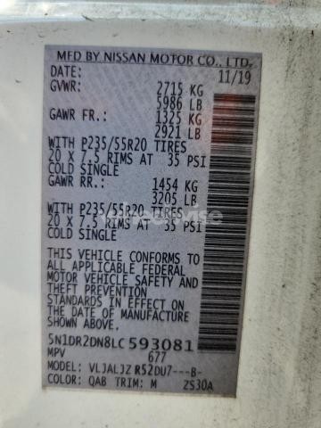 Photo 13 of 2020 NISSAN PATHFINDER PLATINUM (VIN 5N1DR2DN8LC593081)