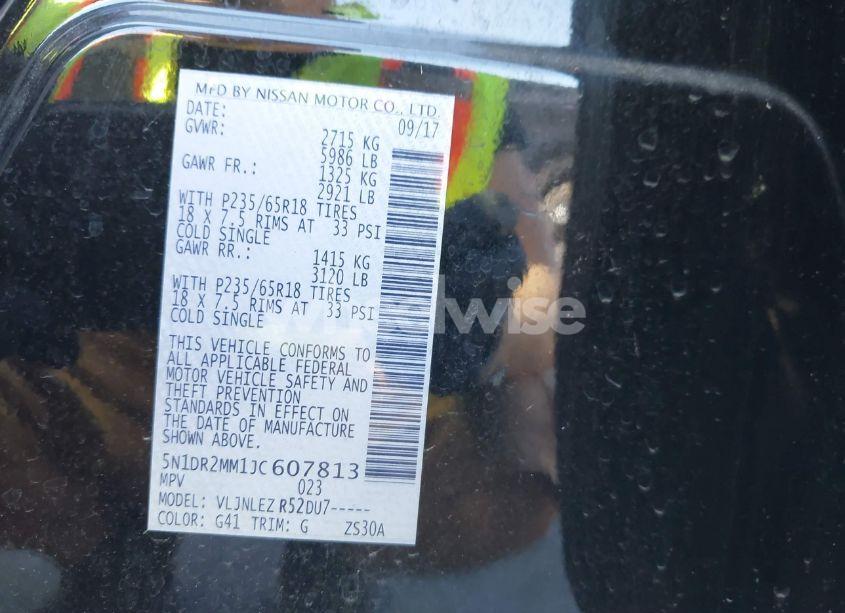 Photo 9 of 2018 Nissan Pathfinder SV (VIN 5N1DR2MM1JC607813)