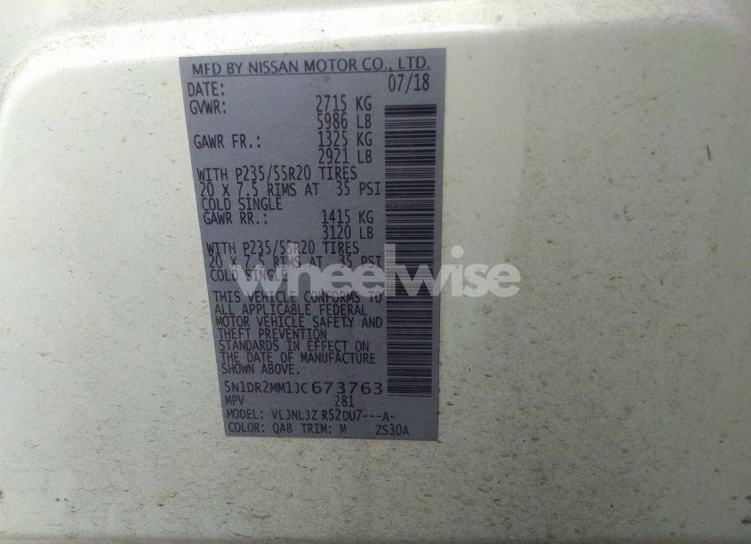 Photo 9 of 2018 Nissan Pathfinder PLATINUM (VIN 5N1DR2MM1JC673763)