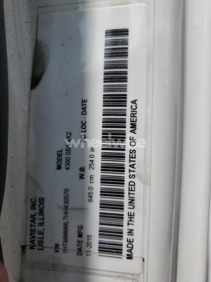 Photo 13 of 2017 INTERNATIONAL 4000 4300 N/A (VIN 5N1DR2MM2HC638935)