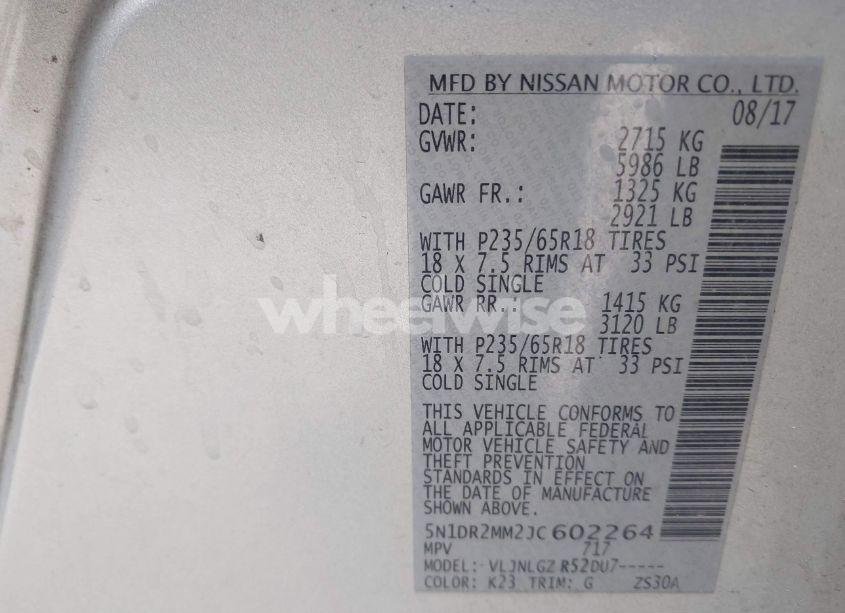 Photo 9 of 2018 Nissan Pathfinder SL (VIN 5N1DR2MM2JC602264)