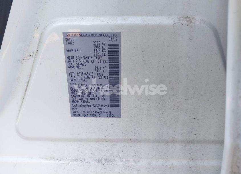 Photo 9 of 2017 Nissan Pathfinder S (VIN 5N1DR2MM3HC682829)