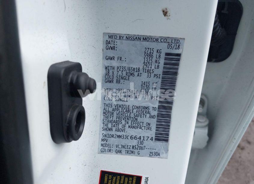 Photo 9 of 2018 Nissan Pathfinder SV (VIN 5N1DR2MM3JC664174)