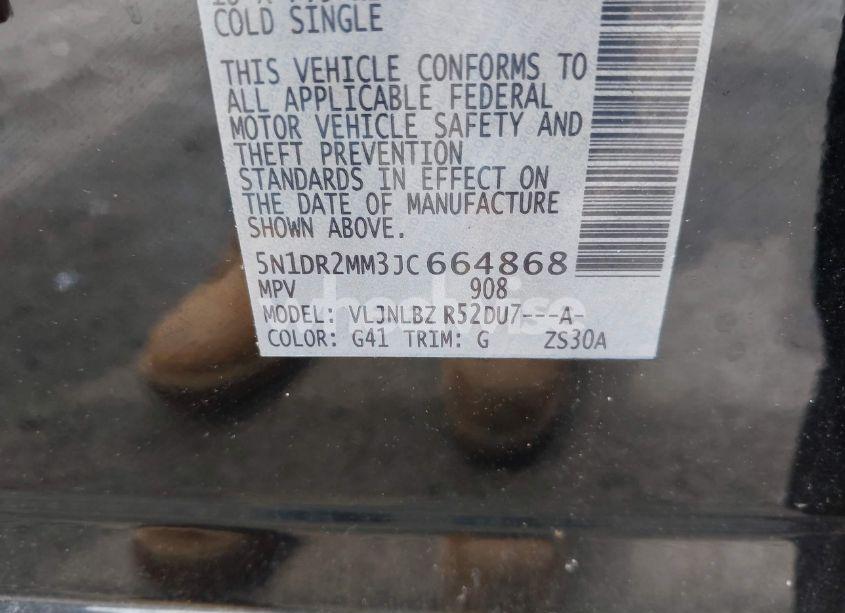 Photo 9 of 2018 Nissan Pathfinder S (VIN 5N1DR2MM3JC664868)