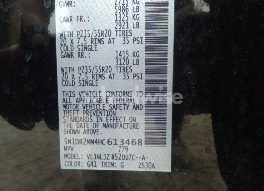 Photo 9 of 2017 Nissan Pathfinder PLATINUM (VIN 5N1DR2MM4HC613468)