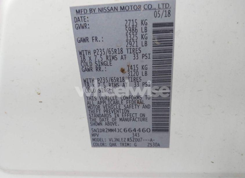 Photo 9 of 2018 Nissan Pathfinder SV (VIN 5N1DR2MM4JC664460)