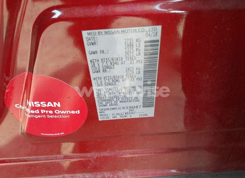 Photo 9 of 2018 Nissan Pathfinder SV (VIN 5N1DR2MM5JC659087)