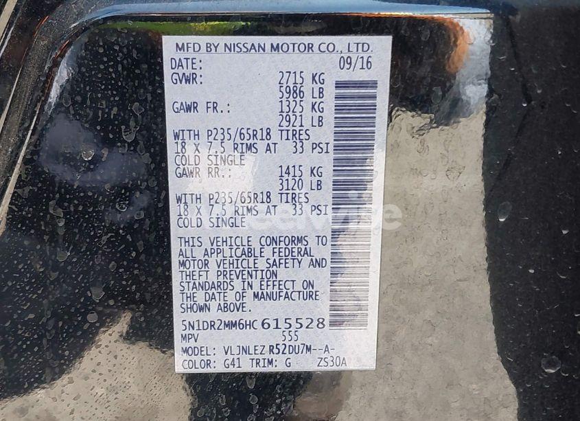 Photo 9 of 2017 Nissan Pathfinder SV (VIN 5N1DR2MM6HC615528)