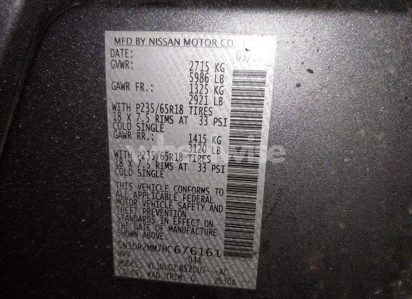 Photo 9 of 2017 Nissan Pathfinder SL (VIN 5N1DR2MM7HC676161)