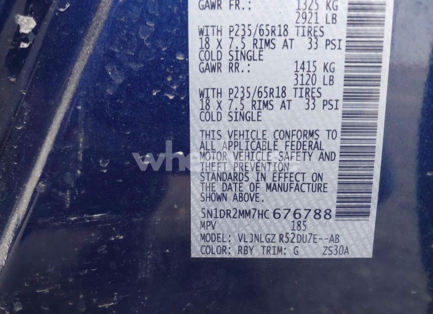 Photo 9 of 2017 Nissan Pathfinder SL (VIN 5N1DR2MM7HC676788)