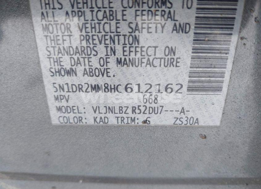 Photo 9 of 2017 Nissan Pathfinder S (VIN 5N1DR2MM8HC612162)