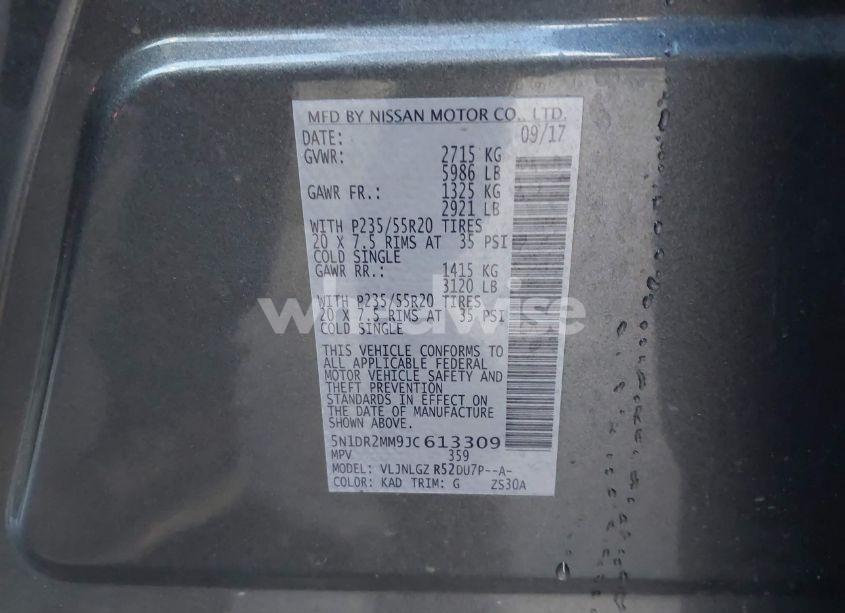 Photo 9 of 2018 Nissan Pathfinder SL (VIN 5N1DR2MM9JC613309)