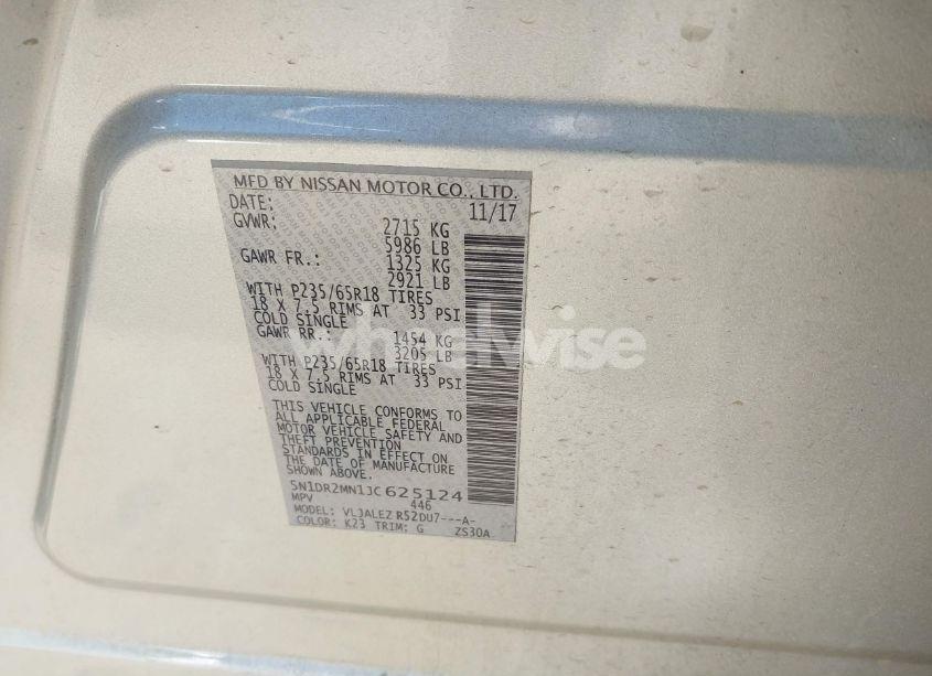 Photo 9 of 2018 Nissan Pathfinder SV (VIN 5N1DR2MN1JC625124)