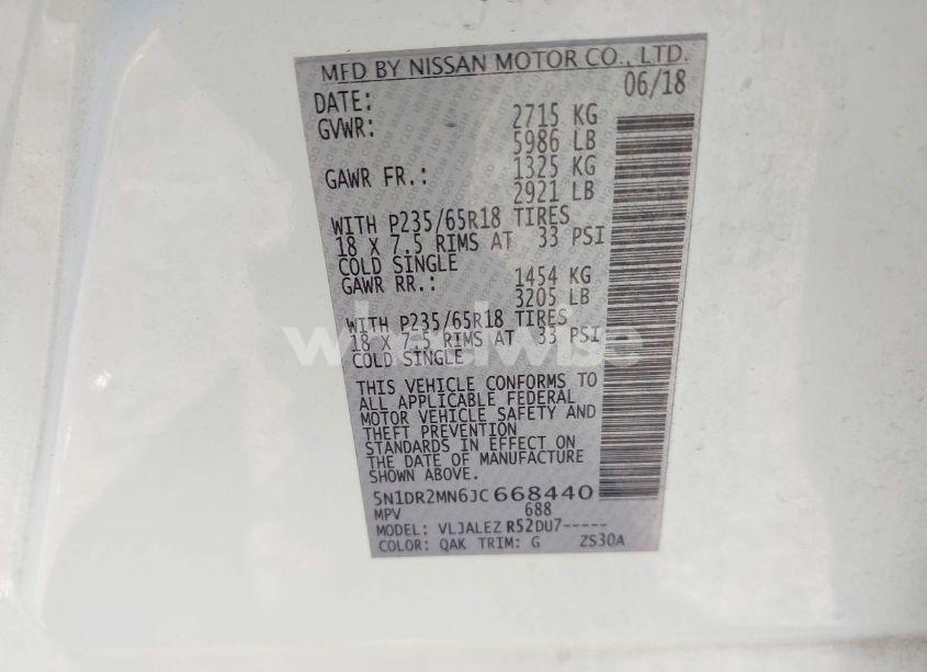 Photo 9 of 2018 Nissan Pathfinder SV (VIN 5N1DR2MN6JC668440)