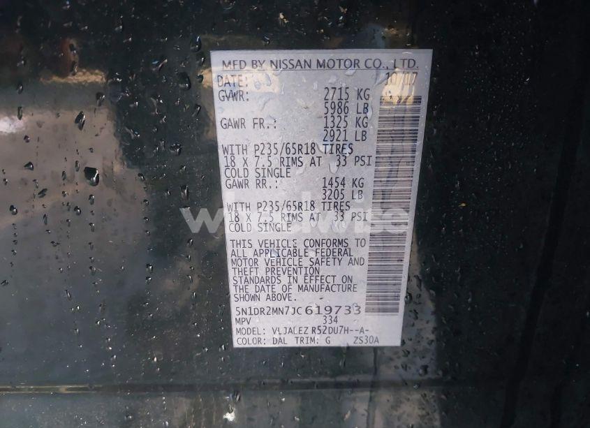 Photo 9 of 2018 Nissan Pathfinder SV (VIN 5N1DR2MN7JC619733)