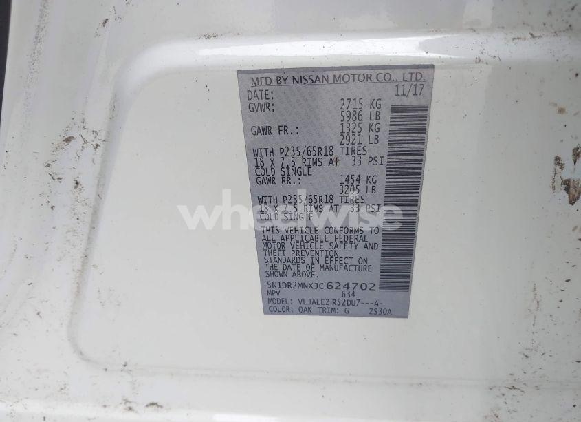 Photo 9 of 2018 Nissan Pathfinder SV (VIN 5N1DR2MNXJC624702)