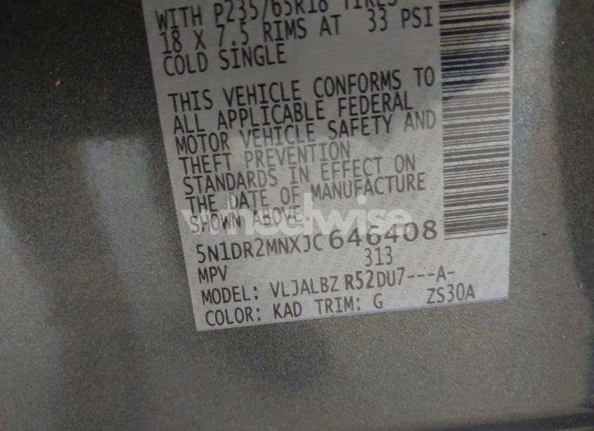 Photo 9 of 2018 Nissan Pathfinder S (VIN 5N1DR2MNXJC646408)