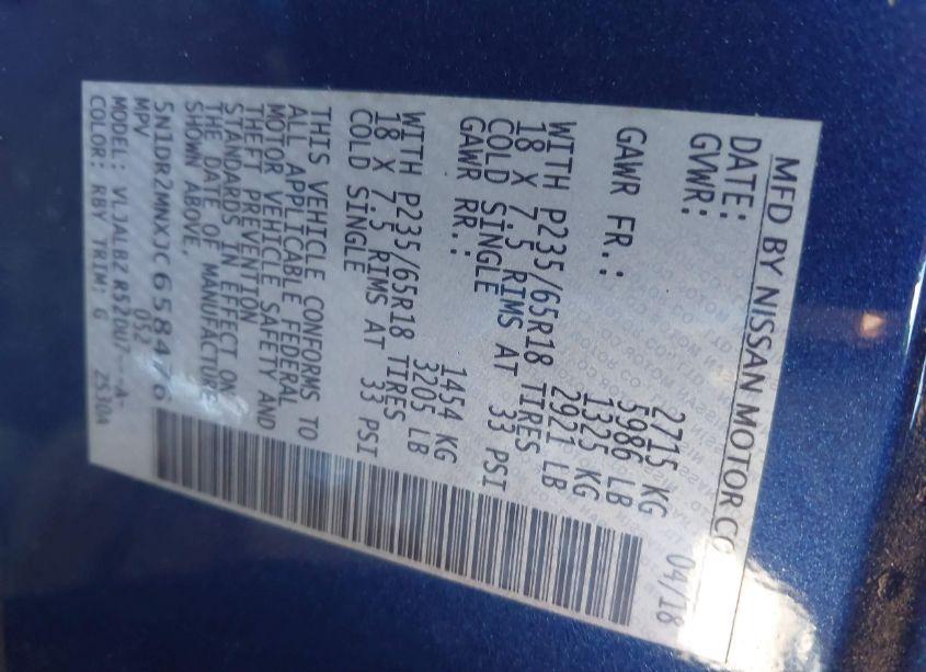 Photo 9 of 2018 Nissan Pathfinder S (VIN 5N1DR2MNXJC658476)