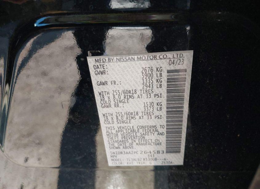 Photo 9 of 2023 Nissan Pathfinder S FWD (VIN 5N1DR3AA2PC264583)