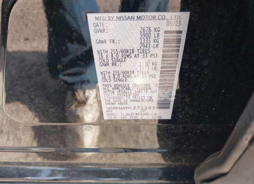 Photo 9 of 2023 Nissan Pathfinder S FWD (VIN 5N1DR3AA9PC271143)