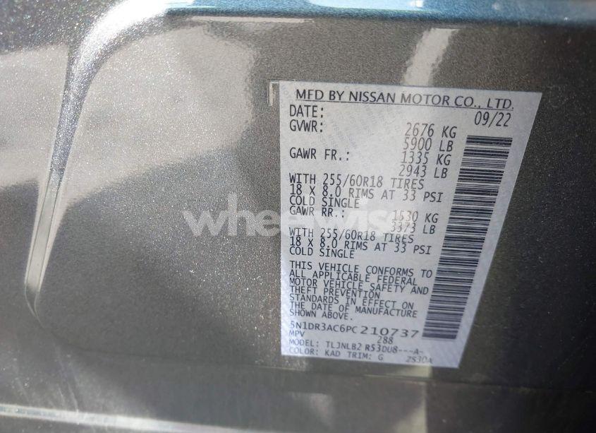 Photo 9 of 2023 Nissan Pathfinder S 4WD (VIN 5N1DR3AC6PC210737)