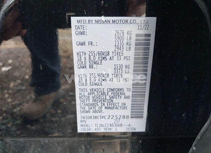 Photo 9 of 2023 Nissan Pathfinder SV 4WD (VIN 5N1DR3BC3PC225288)