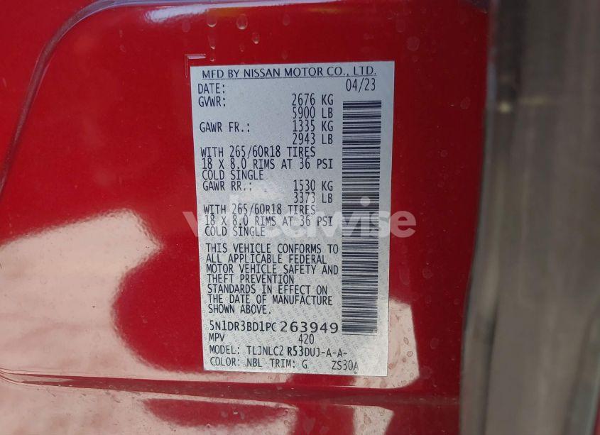 Photo 9 of 2023 Nissan Pathfinder ROCK CREEK 4WD (VIN 5N1DR3BD1PC263949)