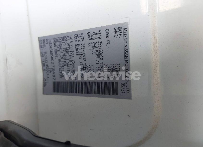 Photo 9 of 2024 Nissan Pathfinder ROCK CREEK 4WD (VIN 5N1DR3BD5RC278487)