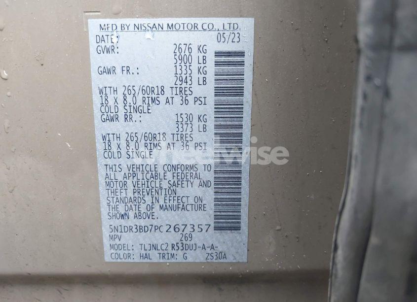 Photo 9 of 2023 Nissan Pathfinder ROCK CREEK 4WD (VIN 5N1DR3BD7PC267357)