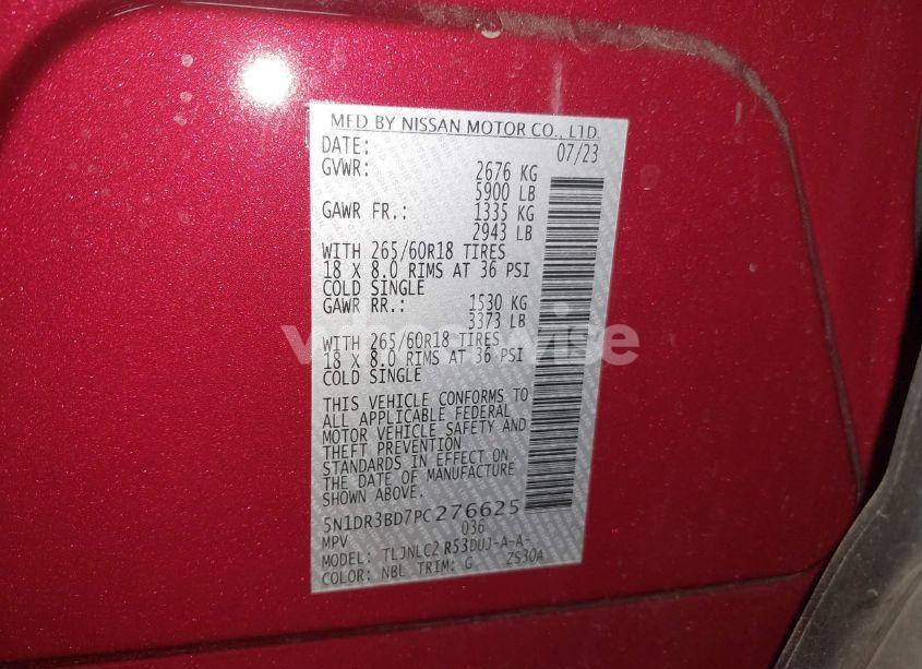 Photo 9 of 2023 Nissan Pathfinder ROCK CREEK 4WD (VIN 5N1DR3BD7PC276625)