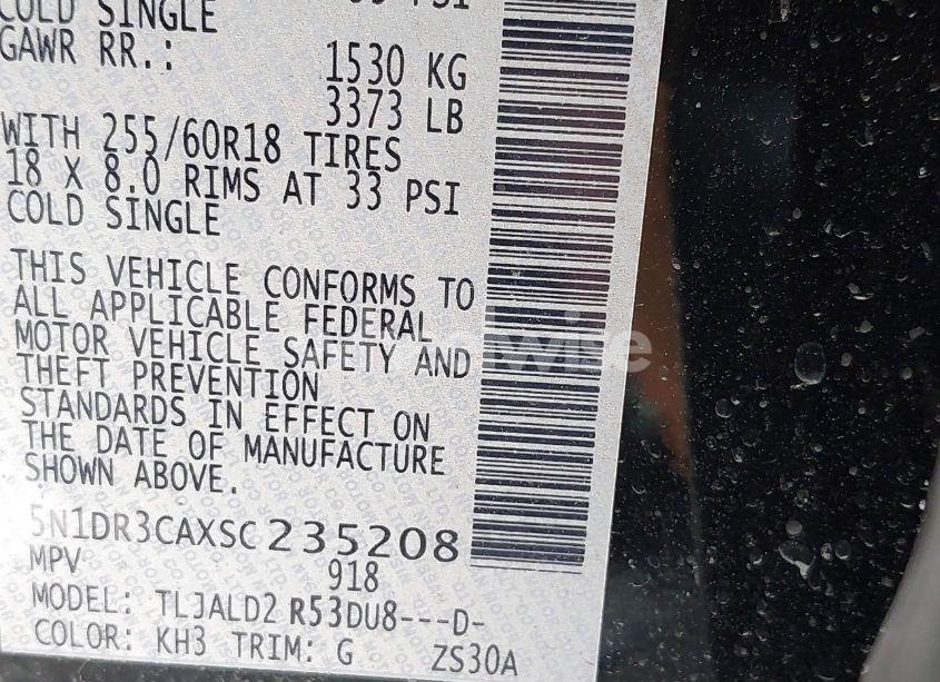 Photo 9 of 2025 Nissan Pathfinder SL FWD (VIN 5N1DR3CAXSC235208)