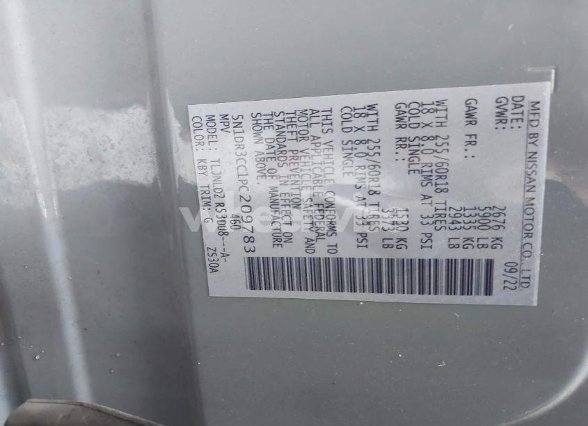 Photo 9 of 2023 Nissan Pathfinder SL 4WD (VIN 5N1DR3CC1PC209783)