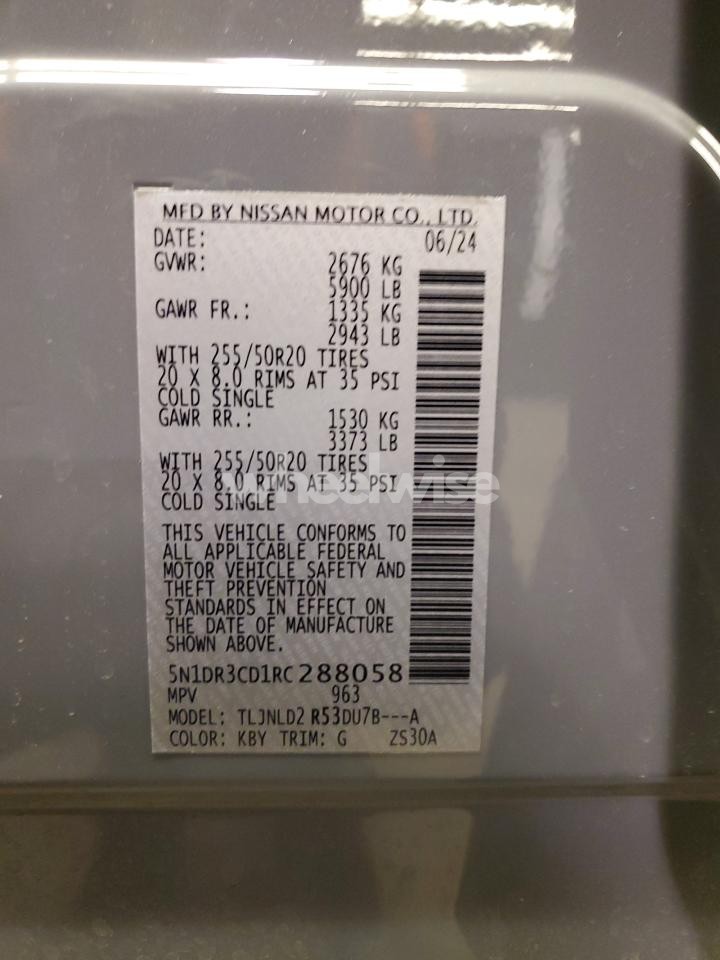 Photo 14 of 2024 NISSAN PATHFINDER SL (VIN 5N1DR3CD1RC288058)