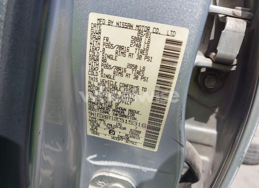 Photo 9 of 2002 Nissan Xterra XE (VIN 5N1ED28T12C515316)