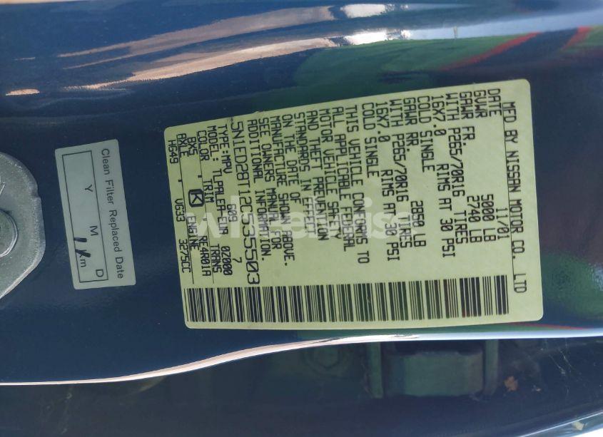 Photo 9 of 2002 Nissan Xterra XE (VIN 5N1ED28T12C535503)