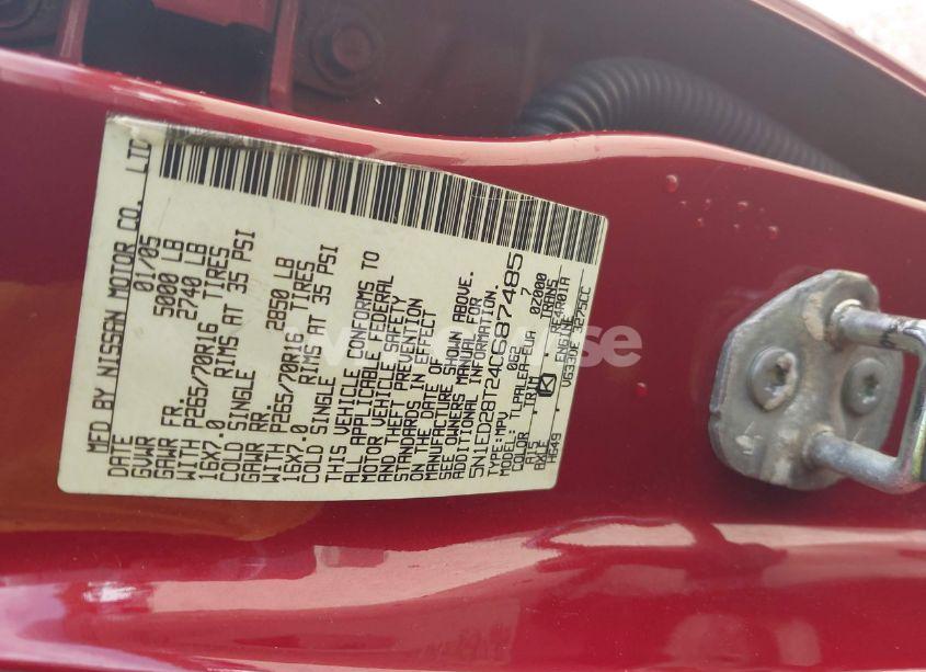 Photo 9 of 2004 Nissan Xterra XE (VIN 5N1ED28T24C687485)