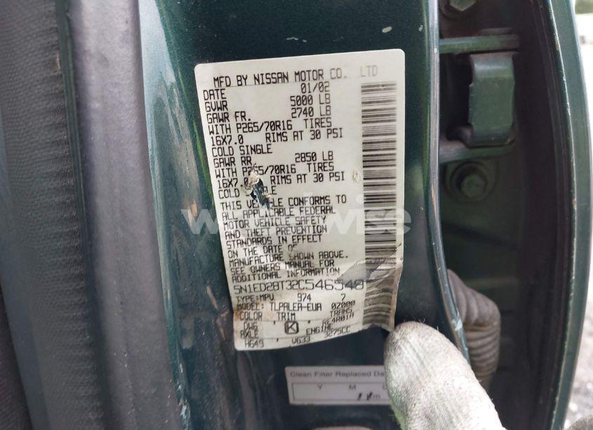 Photo 9 of 2002 Nissan Xterra XE (VIN 5N1ED28T32C546549)