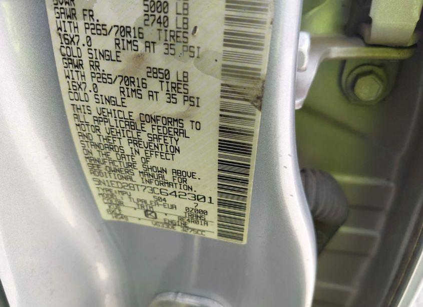 Photo 9 of 2003 Nissan Xterra XE (VIN 5N1ED28T73C642301)