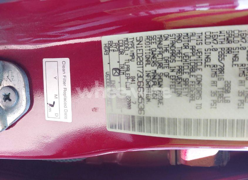 Photo 9 of 2003 Nissan Xterra XE (VIN 5N1ED28T73C663536)