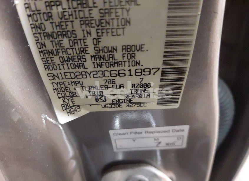 Photo 9 of 2003 Nissan Xterra XE (VIN 5N1ED28Y23C661897)